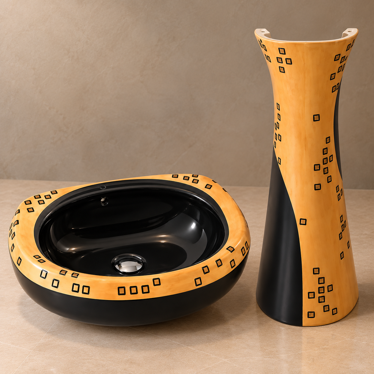 Sonet RP-1056, washbasin with pedestal (view 3)